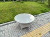 Fimous Rattan Garden Furniture Set with 1 Big Round Coffee Table & 4 Seater Chairs Light Grey Mixed