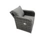 Fimous Garden Rattan Outdoor Furniture Set 9 Seater with 3 Seater Sofa 2 Side Table 2 Big Stool 2 Small Stools Dark Grey
