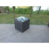 Fimous Grey Rattan Cube Side Table Tea Coffee Table Outdoor Garden Furniture Accessory