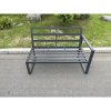 Fimous Aluminum Outdoor Garden Furniture Single Arm 2 Seater Sofa With Seat And Back Cushion Left Side Dark Grey
