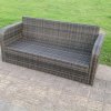 Fimous Dark Grey Mix PE Wicker Rattan Garden Furniture Set Sofa Set Reclining Adjustable Chair 9 Seater