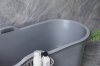 Fimous Bathtub Adults Freestanding Bath for Hot Bath and Ice Bath for Small Bathroom Grey
