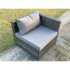 Fimous 6 Seat Modular Rattan Garden Furniture Sofa Set Corner Sofa And Armless Sofa With Coffee Table