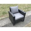 Fimous Rattan Outdoor Furniture Gas Fire Pit Rectangle Dining Table Gas Heater Chairs Two Seater Love Sofa Sets 6 Seater