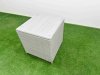 Fimous 7 Seater Outdoor Love Sofa Set Rattan Garden Furniture Set with Rectangular Dining Table 3 Footstool Side Table Light Grey