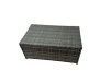 Fimous Outdoor Rattan Rectangular Coffee Table Corner Sofa Sets Garden Furniture Set with Side Table Dark Grey Mixed