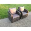 5 Seater PE Wicker Rattan Garden Furniture Loveseat Reclining Sofa Chair Table Footstool Outdoor Grey