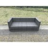 Fimous 3 Seater Rattan Lounge Sofa Patio Outdoor Garden Furniture With Seat And Back Cushion