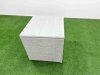 Fimous Patio Garden Furniture Sets with Black Glass Top Dining Table 3 Seater Sofa 2 Side Tables 3 Stool Light Grey