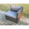 Fimous 4 PC Modular Rattan Garden Furniture Sofa Set Corner Sofa And Armless Sofa