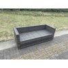 Fimous 3 Seater Rattan Lounge Sofa Patio Outdoor Garden Furniture With Seat And Back Cushion