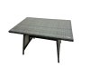 Fimous 10 Seater Wicker PE Rattan Furniture Outdoor Dining Table Double Seat Sofa 4 Stools Side Table Set Dark Grey Mixed