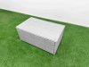 Fimous 4 Seater Outdoor Love Sofa Set Rattan Garden Furniture Set with Rectangular Coffee Table 2 Side Tables Light Grey
