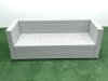 Fimous Rattan Garden Outdoor Furniture Set 6 Seater Rattan Garden Sofa Set with Side Table Light Grey Mixed