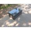 Fimous Rattan Oblong Coffee Table Outdoor Garden Furniture Patio Furniture Dark Grey Mixed