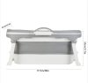 Fimous Foldable Adult Bathtub Body Spa Freestanding Soaking Tub Non-Slip Bathing Shower for Bathroom Grey