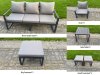 Fimous Aluminium Garden Furniture Sets 8 Seater Outdoor Sofa Set with Adjustable Rising Lifting Dining Table 2 Chairs 3 Footstools Side Table