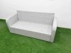 Fimous Outdoor Garden Furniture Sets 9 Seater Wicker Rattan Furniture Sofa Sets with Oblong Coffee Table high Back Lounge Sofa 3 Stools Side Table Light Grey