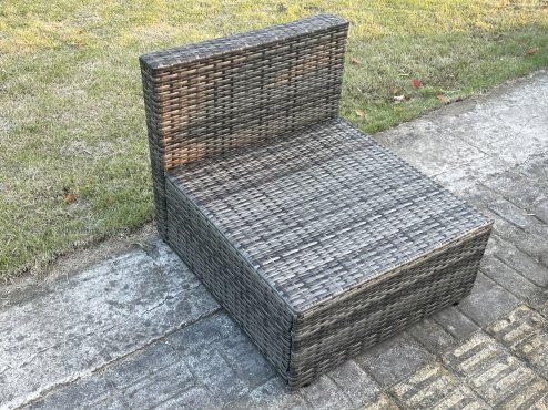 Fimous 6 Seat Modular Rattan Garden Furniture Coffee Table Footstool Chairs Outdoor