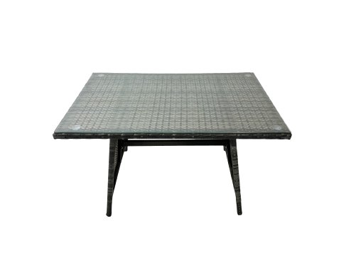 Fimous 12 Seat Poly Rattan Outdoor Patio Oblong Dining Table Corner Sofa Set with 4 Stool 2 Chairs for Garden Backyard Dark Grey Mixed