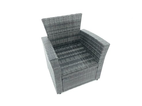 Fimous 12 Seat Rattan Garden Furniture Corner Sofa Set Outdoor Patio Sofa Chair Table Set with 2 Small Footstools 2 Big Footstools Dark Grey Mixed