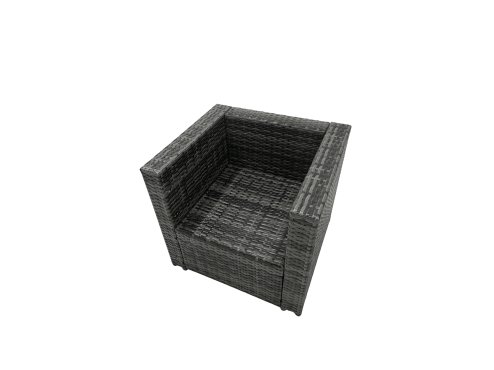 Fimous Rattan Garden Furniture Firepit Dining Set 7 Seater Lounge Sofa Table Set with 2 big Footstool