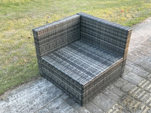 Fimous 5 Seat Modular Rattan Garden Furniture Coffee Table Footstool Chair Outdoor