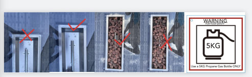 Fimous 6 Seater?Outdoor Rattan Sofa Set Garden Furniture Gas Firepit Dining Table Heater with Side Table 2 Small Footstool Dark Grey Mixed