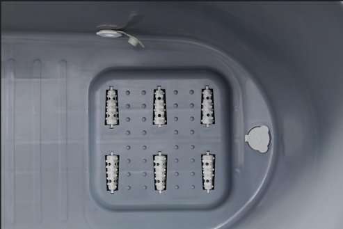 Fimous Bathtub Adults Freestanding Bath for Hot Bath and Ice Bath for Small Bathroom Grey