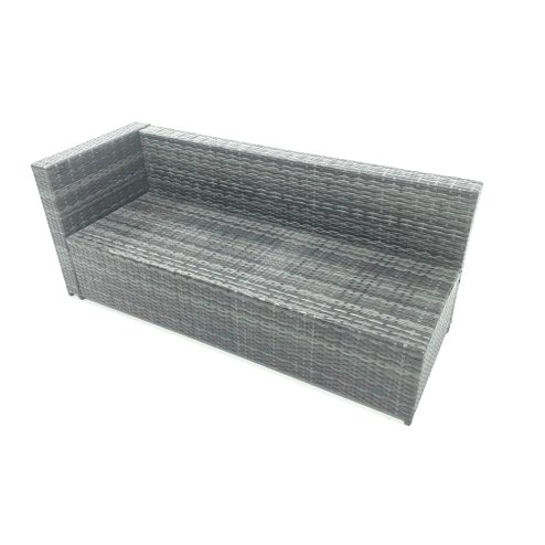 Fimous Outdoor Lounge Rattan Corner Sofa Set 6 Seater Garden Furniture with Small FootStools