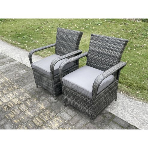 Fimous Rattan Garden Furniture Dining Set Table And Chairs PE Wicker Patio Outdoor 4 Chairs Plus Square Table