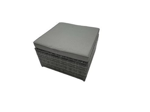 Fimous Rattan Garden Furniture Firepit Dining Set 7 Seater Lounge Sofa Table Set with 2 big Footstool