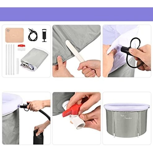 Fimous Foldable Bath Tub Non-Slip Kids Bathing Shower for Toddler Child