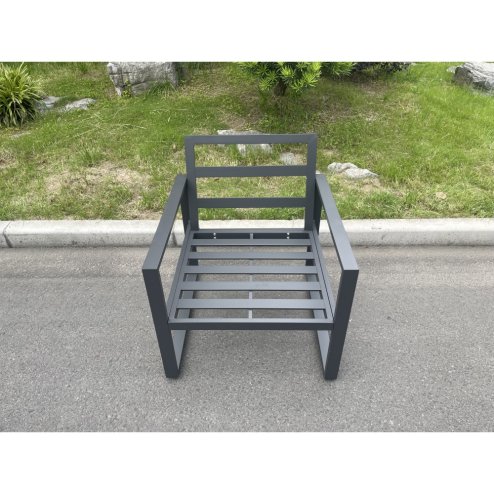 Fimous Aluminum Top 4 Seat Garden Furniture Dining Set Gas Fire Pit Table And Chairs Burner Heater Patio Outdoor Dark Grey