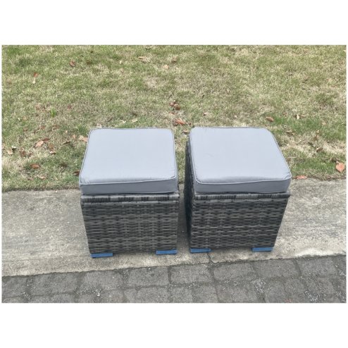 Fimous Rattan Garden Outdoor Furniture 3 PC Love Sofa Set Patio Adjustable Rising lifting Dining Table With 2 Small Footstools