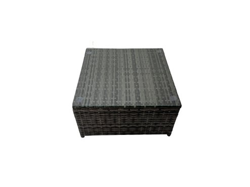 Fimous Rattan Garden Furniture Patio Furniture Sets with Corner Sofa Chair Square Coffee Table Side Table Dark Grey Mixed