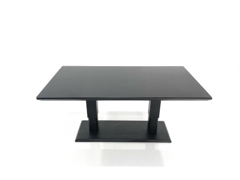 Fimous Outdoor Garden Furniture Set Aluminium Lounge Sofa Adjustable Rising Lifting Dining Table Sets with 2 Big Footstools Dark Grey