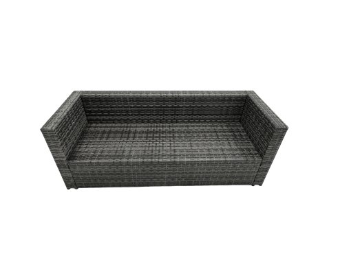 Fimous Rattan Garden Furniture Firepit Dining Set 7 Seater Lounge Sofa Table Set with Side table 2 big Footstool