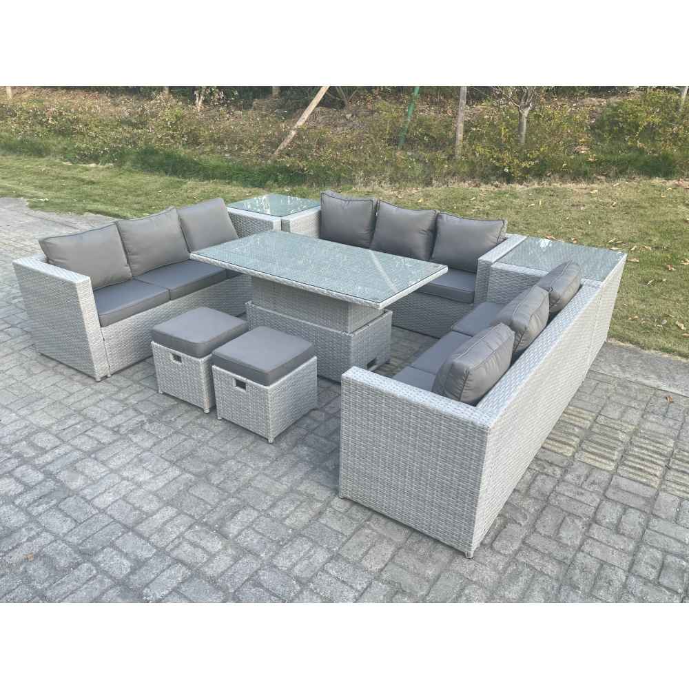 Outdoor Rising Table Fimous Rattan Garden Furniture Set with Adjustable Rising Table: Yavolo