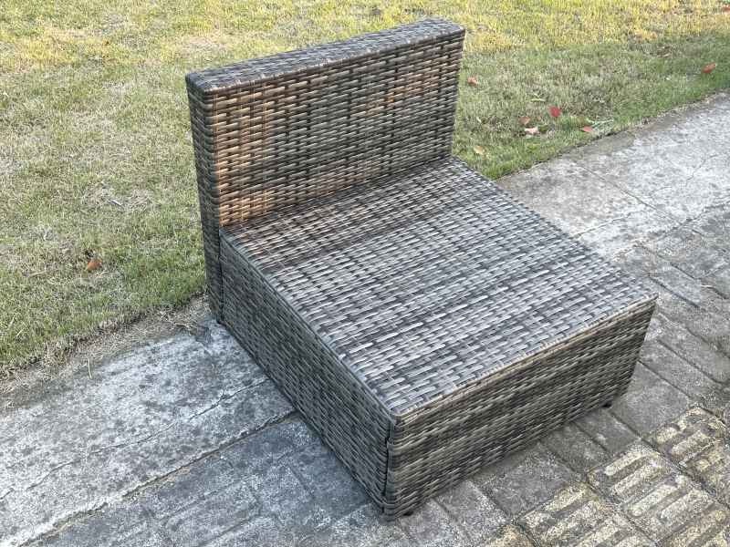Fimous 6 Seat Modular Rattan Garden Furniture Coffee Table Footstool Chairs Outdoor