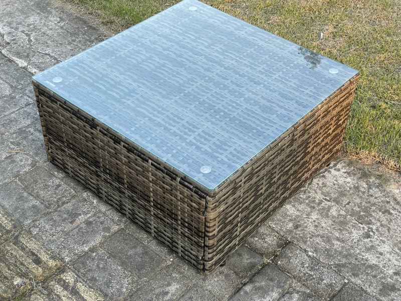 Fimous 6 Seat Modular Rattan Garden Furniture Sofa Set Corner Sofa And Armless Sofa With Coffee Table