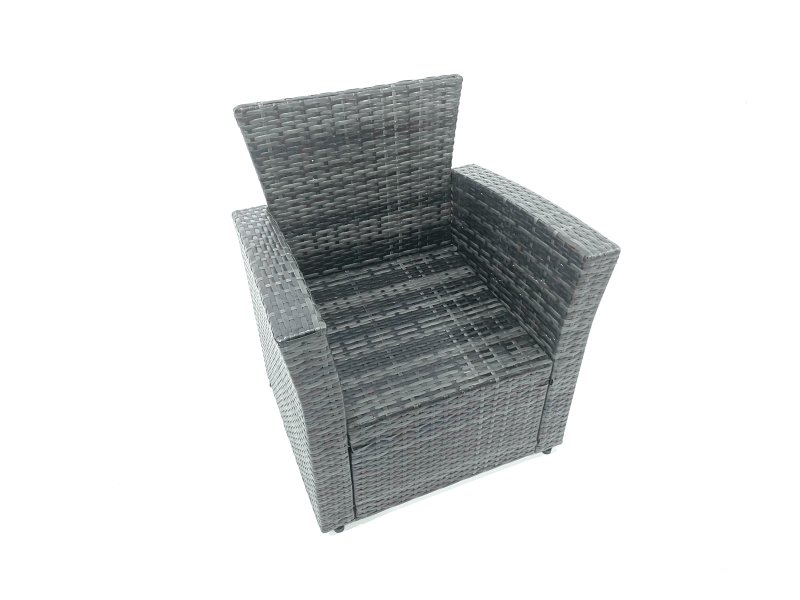 Fimous 12 Seat Rattan Garden Furniture Corner Sofa Set Outdoor Patio Sofa Chair Table Set with 2 Small Footstools 2 Big Footstools Dark Grey Mixed