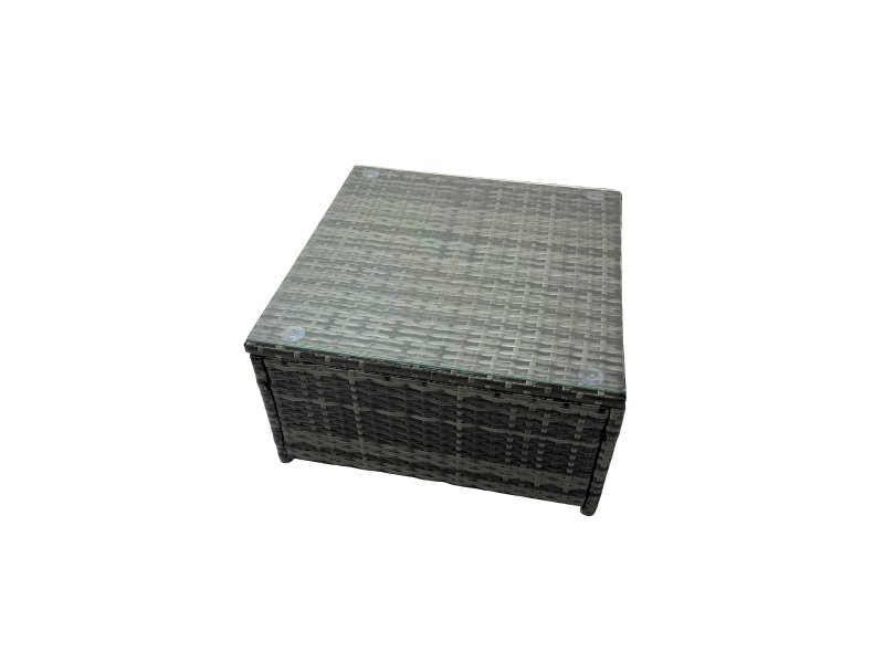 Fimous 11 Seat Poly Rattan Outdoor Patio Coffee Table Corner Sofa Set with 3 Stools 2 Chairs for Garden Backyard Dark Grey Mixed