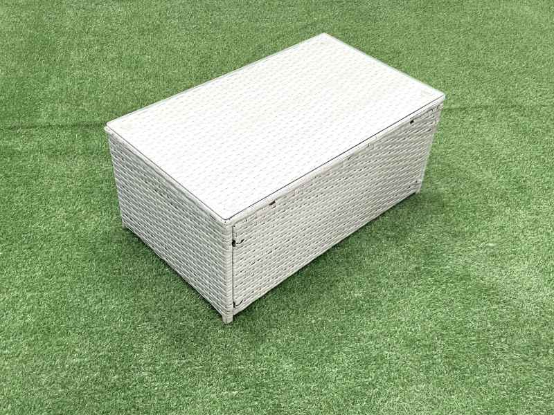 Fimous Rattan Garden Outdoor Furniture Set 9 Seater Garden Sofa Coffee Table Set Light Grey Mixed