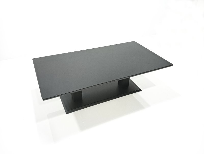 Fimous Garden Sofa Set Aluminium Furniture Rising Dining Tabe Set with 2 Chair 2 Small Footstools Side Table Dark Grey