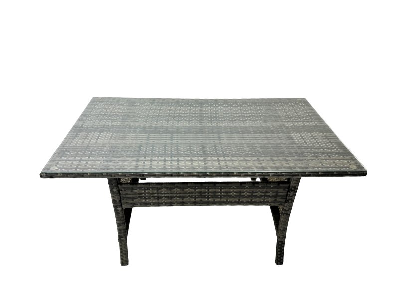 Fimous 11 Seat Rattan High Back Corner Sofa Set Patio Dining Table Set with 3 Stools 2 Chair Dark Grey Mixed