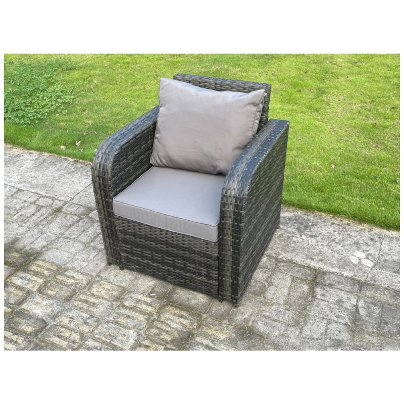 Fimous Outdoor Rattan Garden Furniture Sofa Set Lounge Sofa Dining Table Height Adjustable Rising Lifting Table Reclining Arm Chairs 8 Seater