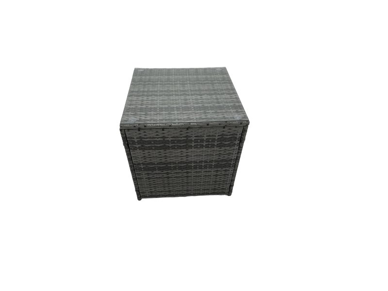 Fimous Rattan Garden Furniture Firepit Dining Set Outdoor 11 Seater Patio with Glass Top Dining Table 2 Side Tables