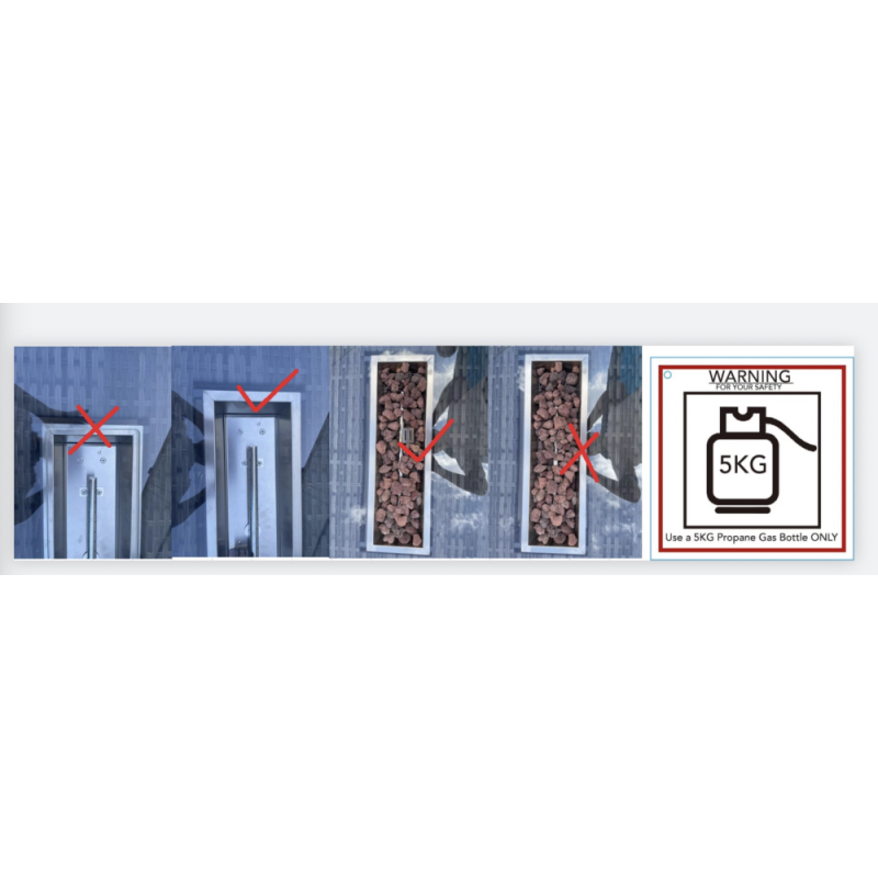 Fimous Light Grey Rattan Garden Furniture Set Gas Fire Pit Dining Set Heater Burner Lounge Sofa Chairs Outdoor