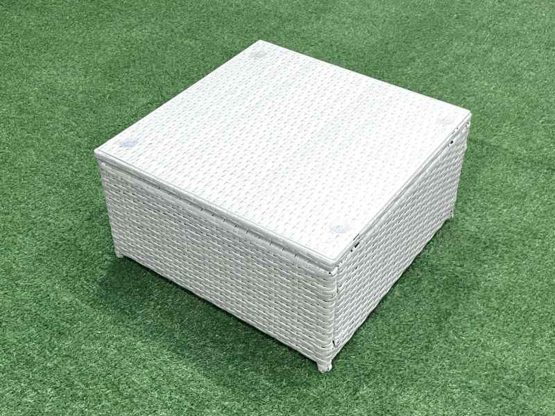 Fimous Rattan Garden Outdoor Furniture Set 9 Seater Rattan Garden Sofa Set with Side Table Light Grey Mixed